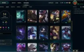 Conta LOL - 34 Skins, Ouro, 68 Campeões, 4670EA, Level 45