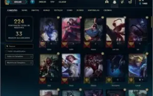 Conta diamante 4 com 69 champs e 27 skins