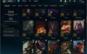 Conta diamante 4 com 69 champs e 27 skins