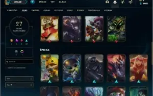 Conta diamante 4 com 69 champs e 27 skins