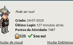 CONTA HABBO 2020 COM VISUAIS RAROS