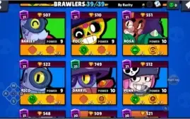 Conta Brawl Star com 39 Brawlers e 20 k Trofeus