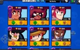 Conta Brawl Star com 39 Brawlers e 20 k Trofeus
