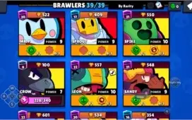 Conta Brawl Star com 39 Brawlers e 20 k Trofeus
