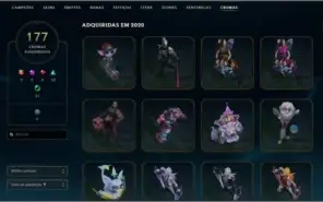 CONTA LEAGUE OF LEGENDS +450 SKINS CHALLENGER 2017