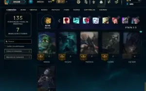 Conta Unranked com 36 Champs e 16 Skins