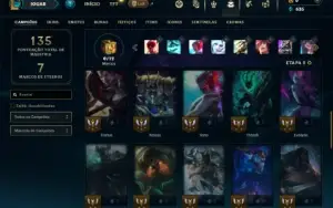 Conta Unranked com 36 Champs e 16 Skins