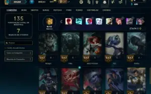 Conta Unranked com 36 Champs e 16 Skins