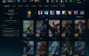 Conta Unranked com 36 Champs e 16 Skins