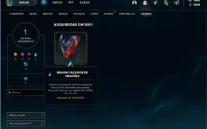 Conta Ferro 2 com 23 Champs e 16 Skins + 1400 RP