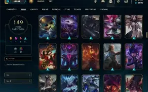 Conta bronze 2 com TODOS os champs e 149 Skins + 3500 RP