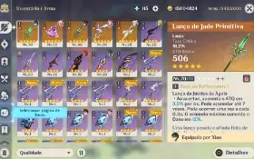 Hutao+Zhong li+Yae Miko+Xiao e mais 5 armas ar51