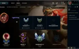 Conta League of Legends Platina 2 (solo) Diamante 5 (Flex)