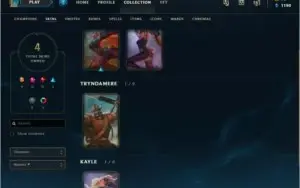 conta league of legends 21 campeões 4 skins