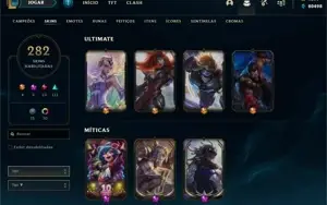 CONTA LEAGUE OF LEGENDS 12 ANOS - 282 SKINS - TODOS CAMPEÕES