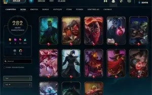CONTA LEAGUE OF LEGENDS 12 ANOS - 282 SKINS - TODOS CAMPEÕES
