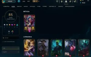 Nível 212, Platina Iv, 131 Champs E 85 Skins
