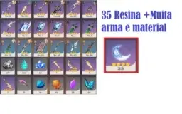 Conta AR 45 Zhongli, Keqing, Jean, Fischl [3], Bennet [1]