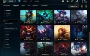 Conta ouro 4 com 130 champs e 328 skins +48 cromas