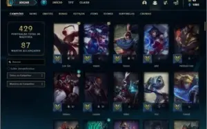 Conta ouro 4 com 130 champs e 328 skins +48 cromas