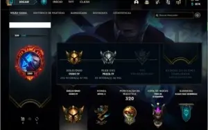Conta ouro 4 com 121 skins e 125 champs (MAIN JG / TOP)