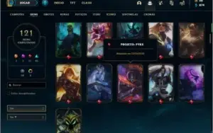 Conta ouro 4 com 121 skins e 125 champs (MAIN JG / TOP)