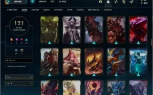 Conta ouro 4 com 121 skins e 125 champs (MAIN JG / TOP)