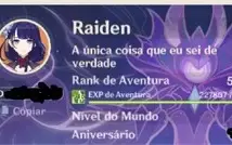 CONTA GENSHIN HUTAO COM HOMA AR56 7 ARMAS 5* BAAL E +