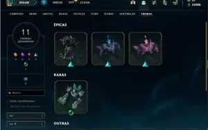 Conta ouro 2 com TODOS os champs e 131 Skins + 2 Prestigios