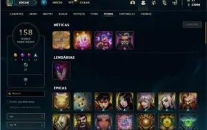 Conta ouro 2 com TODOS os champs e 131 Skins + 2 Prestigios