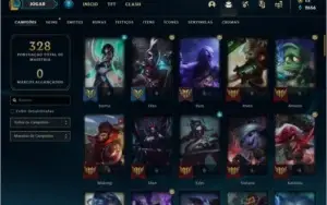Conta prata 3 com 122 skins e 86 champs