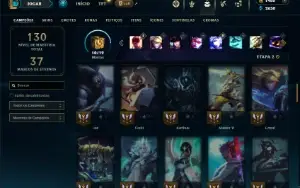 Mestre com 70 Champs e 26 Skins ( 125 PDL ) + RP