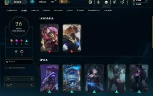 Mestre com 70 Champs e 26 Skins ( 125 PDL ) + RP