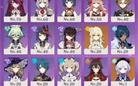 Conta AR 45 - Yae, Albedo, Mona e Qiqi - Genshin Impact