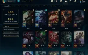 Conta Unranked com 150 Champs e 192 Skins ( MAIN TOP / JG )