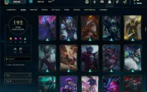 Conta Unranked com 150 Champs e 192 Skins ( MAIN TOP / JG )