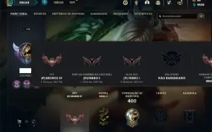 Conta Unranked com 150 Champs e 192 Skins ( MAIN TOP / JG )