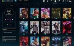 Conta Unranked com 150 Champs e 192 Skins ( MAIN TOP / JG )