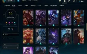 Conta prata 1 com TODOS os champs e 58 skins
