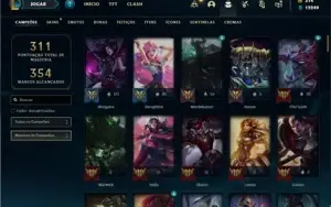 Conta Unranked com 100 Champs e 119 Skins
