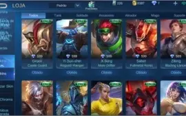 Conta Mobile Legends + de 60 Skins e 51 Heros