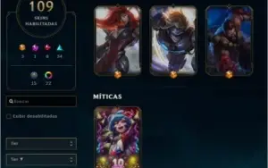 Conta no LoL Lv419 Com Skin, Unranked, Todos os Champs