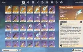 AR 56 Eula + Pinhos, Xiao + Jade, Zhongli, vários t5!!