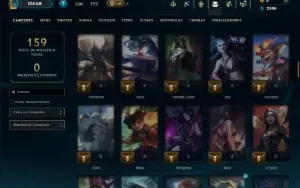 Mestre com 110 Champs e 11 Skins ( 187 PDL )