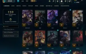 Mestre com 110 Champs e 11 Skins ( 187 PDL )