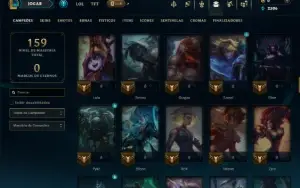 Mestre com 110 Champs e 11 Skins ( 187 PDL )