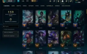 Mestre com 110 Champs e 11 Skins ( 187 PDL )