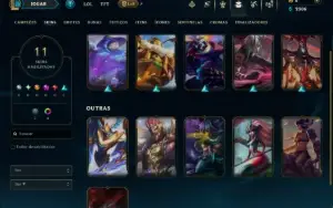 Mestre com 110 Champs e 11 Skins ( 187 PDL )