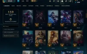 Mestre com 110 Champs e 11 Skins ( 187 PDL )