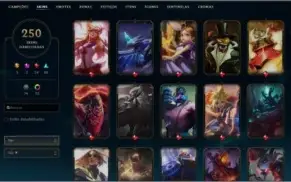 Conta LOL 250 skins - Todos Campeões